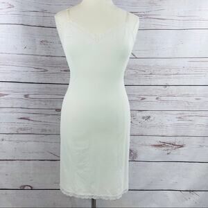 Ivory lace accent slip silky, some stretch, sheer sexy